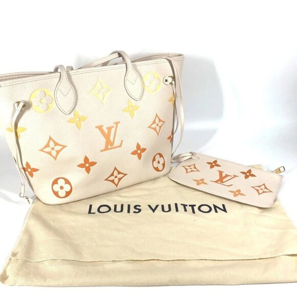 LOUIS VUITTON M46516 MonogramEmpreinte Neverfull MM Shoulder Bag Tote Bag - Picture 1 of 14